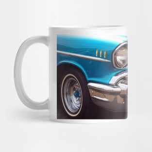 Chevrolet Bel Air Muscle Cart in Blue and Gold Mug